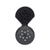 43-485 Black PP Plastic Flip &amp; Sift Spice Caps - 2113C01BLK