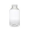 16 oz Clear PET Plastic Stepped Bottles (White PP Cap) - 36216