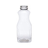 16 oz Clear PET Plastic Embossed Square Decanters (Cap Not Included) - 3495B01-B