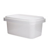16 oz White PP Plastic Oblong Snap-Lock Containers (Tamper-Evident Lid) - 2332T65