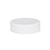 38-400 White PP Plastic Smooth Flat Screw Top Caps - 3300C03WHT