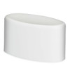 White PP Plastic Flat Top Cap for Deodorant Sticks - 1124C01WHT
