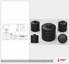 Dimensional spec drawing for Norwesco 1000 Gallon Vertical Storage Tank (64" L x 64" W x 80" H)