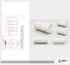 Dimensional spec drawing for Norwesco 1625 Gallon Horizontal Leg Tank (139" L x 63" W x 68" H)