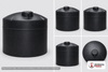 Dimensional spec drawing for Norwesco 2000 Gallon Vertical Water Tank