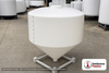 350 Gallon Cone Bottom Tank. Polyethylene; White; 58" H x 52" W x 52" L; 104 lb empty. Manufacturer part number N-41485.