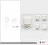 Dimensional spec drawing for Norwesco 350 Gallon Cone Bottom Tank (52" L x 52" W x 58" H)