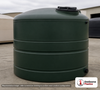 1000 Gallon Plastic Vertical Water Storage Tank in Green. Polyethylene; Green; dimensions 65.0in H x 72.0in W x 72.0in L; 205.0 lb empty; 1.0 specific gravity rating. Manufacturer part number SII-WG41R. Sold by OneSource Plastics (https://www.onesourceplastics.com).