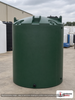 3000 Gallon Plastic Vertical Water Storage Tank in Green. Polyethylene; Green; dimensions 126.0in H x 90.0in W x 90.0in L; 515.0 lb empty; 1.0 specific gravity rating. Manufacturer part number SII-WG70P. Sold by OneSource Plastics (https://www.onesourceplastics.com).