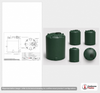3000 Gallon Plastic Vertical Water Storage Tank in Green
