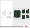 3000 Gallon Plastic Vertical Water Storage Tank in Green