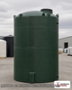 5000 Gallon Plastic Vertical Water Storage Tank in Green. High Density Linear Polyethylene; Green; 159" H x 102" W x 102" L.