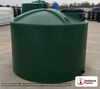 3000 Gallon Plastic Vertical Water Storage Tank in Green. High Density Linear Polyethylene; Green; 97" H x 102" W x 102" L.