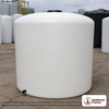 2000 Gallon Plastic Vertical Liquid Storage Tank. Polyethylene; White; dimensions 88.0in H x 90.0in W x 90.0in L; 400.0 lb empty; 1.5 specific gravity rating. Manufacturer part number SII-5050000C37. Sold by OneSource Plastics (https://www.onesourceplastics.com).