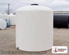 2500 Gallon Plastic Vertical Liquid Storage Tank. Polyethylene; White; 107" H x 90" W x 90" L.