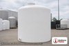 4100 GALLON PLASTIC VERTICAL LIQUID STORAGE TANK 1.9 S.G.. Polyethylene; White; dimensions 130.0in H x 102.0in W x 102.0in L; 850.0 lb empty; 1.9 specific gravity rating. Manufacturer part number SII-7360000C26. Sold by OneSource Plastics (https://www.onesourceplastics.com).
