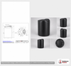 Dimensional spec drawing for Snyder Industries 550 Gallon Vertical Storage Tank (48" L x 48" W x 75" H)