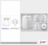 Dimensional spec drawing for Snyder Industries 5500 Gallon Double Wall Tank (120" L x 120" W x 172" H)