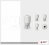 Dimensional spec drawing for Snyder Industries 3900 Gallon Cone Bottom Tank (90" L x 90" W x 179.75" H)