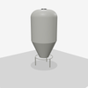 4100 Gallon 45 Degree Plastic Cone Bottom Tank in White