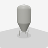 4400 Gallon 30 Degree Plastic Cone Bottom Tank in White