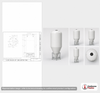 Dimensional spec drawing for Snyder Industries 5500 Gallon Cone Bottom Tank (90" L x 90" W x 240.5" H)
