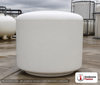 200 Gallon Plastic Vertical Chemical Storage Tank in White. Polyethylene; White; 42" H x 40" W x 40" L.