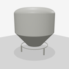 Snyder Industries 2000 Gallon Cone Bottom Tank - white, polyethylene, 90" L x 90" W x 101.75" H (additional view)