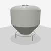 2000 Gallon 30 Degree Plastic Cone Bottom Tank in White