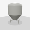 Snyder Industries 2500 Gallon Cone Bottom Tank - white, polyethylene, 90" L x 90" W x 125" H (additional view)