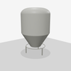 Snyder Industries 3000 Gallon Cone Bottom Tank - white, polyethylene, 90" L x 90" W x 144" H (additional view)