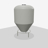 Snyder Industries 3000 Gallon Cone Bottom Tank - white, polyethylene, 90" L x 90" W x 144" H (additional view)