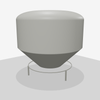6000 Gallon 30 Degree HDPE Cone Bottom Tank in White