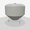 6000 Gallon 30 Degree Plastic Cone Bottom Tank in White
