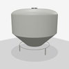 Snyder Industries 6000 Gallon Cone Bottom Tank - white, polyethylene, 142" L x 142" W x 136" H (additional view)