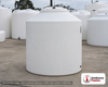 330 Gallon XLPE Vertical Liquid Storage Tank with ASTM Certification. 330.0 gallon capacity; Cross Linked Polyethylene; White; dimensions 58.0in H x 44.0in W x 44.0in L; 80.0 lb empty; 1.9 specific gravity rating; fittings: 1 Manway / Lid; max temp 140 deg  F / 60 deg  C; 3 Year Warranty. Manufacturer part number 1011600n42. Sold by OneSource Plastics (https://www.onesourceplastics.com).
