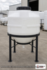 35 Gallon 30 Degree HDPE Cone Bottom Tank in White. 35 gallon capacity; High Density Linear Polyethylene; White; 29.5" H x