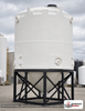 4100 Gallon 45 Degree Plastic Vertical Cone Bottom Tank. 4100 gallon capacity; High Density Linear Polyethylene; White; 197"