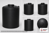 5300 Gallon Black Vertical Storage Tank