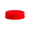 38-400 Red Ribbed PP Cap with Tri-Seal Liner - 279879-K