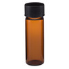 0.125 oz Amber Glass Vials (Black Phenolic Cap) - A18