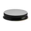 48-400 Black Metal Threaded Caps (Pulp &amp; HDPE Liner) - 348475