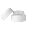 9ml Matte White Straight Sided Glass Cannabis Jar with White Child Resistant Capable Flush Dome Cap with PET Liner - 321884-K