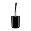 13-415 Black PP Plastic Rounded Edge Nail Polish Cap and 1.42" Brush Wand - 4100C03