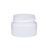 0.25 oz White PP/PP Plastic Double Wall Straight Base Jars (Cap Not Included) - 2400B01-B