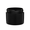 2 oz Black PP/PP Plastic Double Wall Straight Base Jars (Cap Not Included) - 2511B53-B