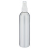 250 ml Brushed Aluminum Bullet Bottle &amp; White Fine Mist Sprayer - AL250AW