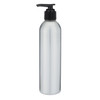 8.5 oz Brushed Aluminum Bullet Bottle &amp; Black Lotion Pump - AL250PB