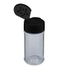 4 oz Clear PET Plastic Spice Jar (Black Cap)  - 320092-K