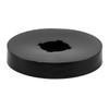70-400 Black PP Smooth Cap With Center Punch - DC70SMTPUNCHB